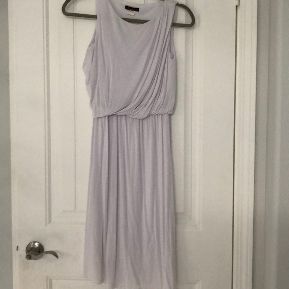 White midi length dress